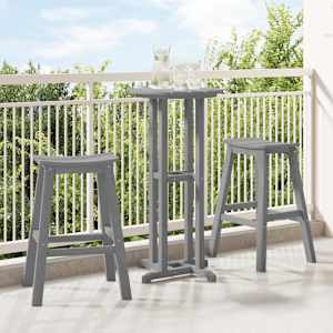 Barová stolička 2 pcs Světle šedá 52 x 43 x 73,5 cm HDPE - obrázek 1