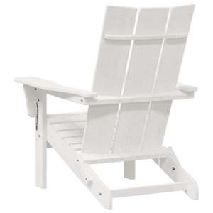 Skládací Adirondack židle Bílá 80,5 x 74,5 x 92 cm HDPE - obrázek 6