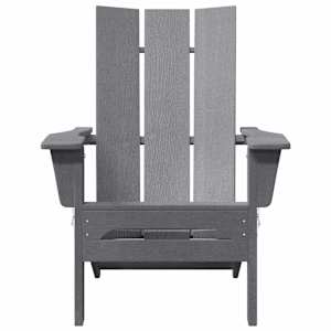 Skládací Adirondack židle Světle šedá 80,5 x 74,5 x 92 cm HDPE - obrázek 4