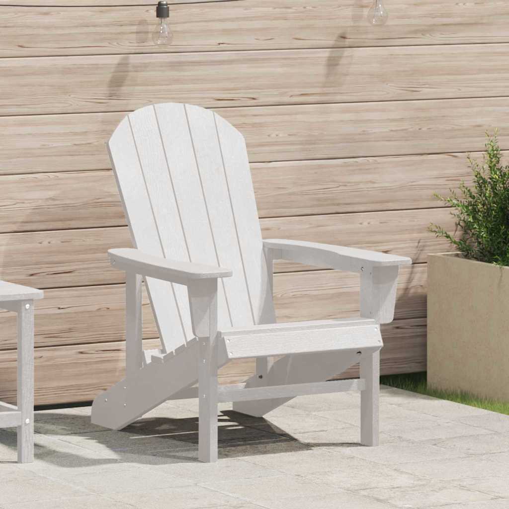 Adirondack Chair Бял 74x82x91 см HDPE