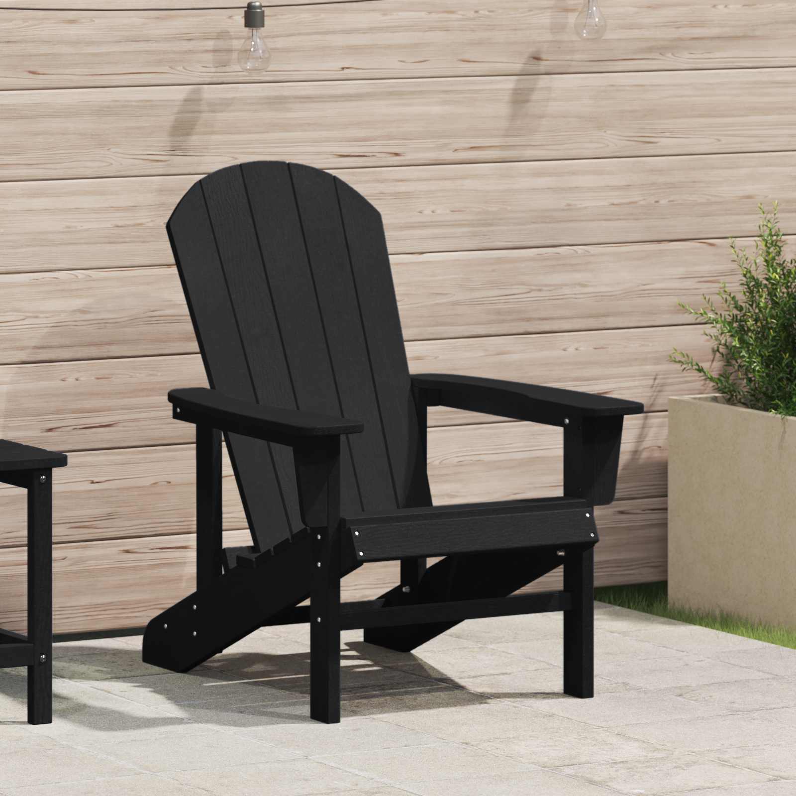 Adirondack krēsls Melna 82 x 74 x 92 cm HDPE