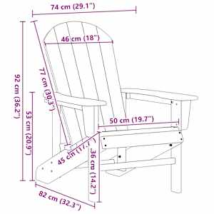 Adirondack židle Světle šedá 82 x 74 x 92 cm HDPE - obrázek 10
