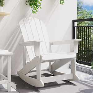 Houpací křeslo Adirondack Bílá 92 x 73,5 x 92 cm HDPE - obrázek 3