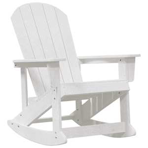 vidaXL Adirondack kiiktool Valge HDPE
