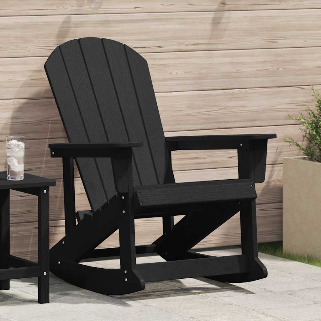 Adirondack люлеещ стол Черен 73.5x92x90 см HDPE