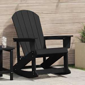 Houpací křeslo Adirondack Černá 92 x 73,5 x 92 cm HDPE - obrázek 1