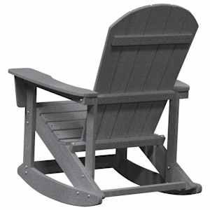 Houpací křeslo Adirondack Světle šedá 92 x 73,5 x 92 cm HDPE - obrázek 6