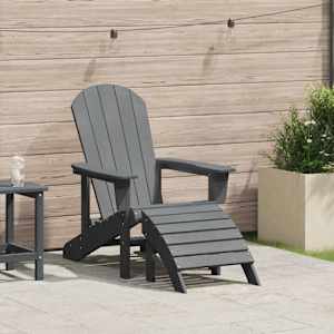 Stol Adirondack Svetlo siva 82 x 74 x 92 cm HDPE
