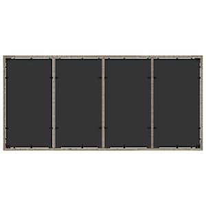 Zahradní jídelní souprava 7 pcs Světle šedá polyratan - obrázek 8