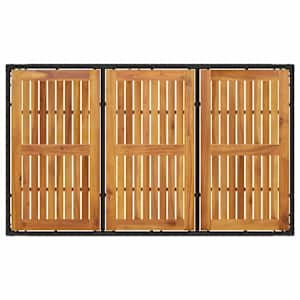 Zahradní jídelní souprava 5 pcs Černá polyratan - obrázek 8