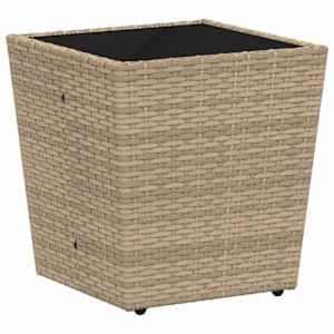 Zahradní bistro set 3 pcs Béžová polyratan - obrázek 5