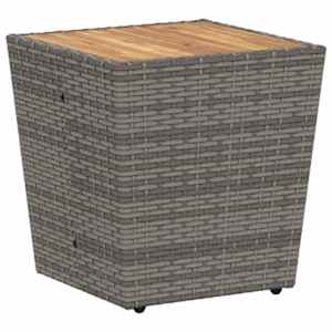 Zahradní bistro set 3 pcs Šedá polyratan - obrázek 5