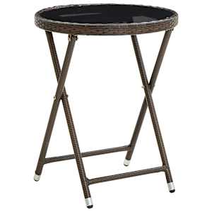 Zahradní bistro set 3 pcs Hnědá polyratan - obrázek 5