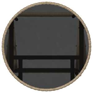 Zahradní bistro set 3 pcs Béžová polyratan - obrázek 8