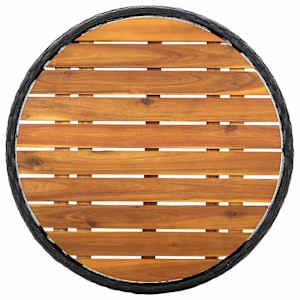 Zahradní bistro set 3 pcs Černá polyratan - obrázek 8