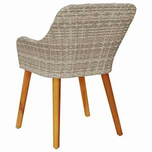 Zahradní křeslo 2 pcs Světle šedá 62,5 x 55 x 82 cm polyratan - obrázek 7