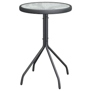 Zahradní bistro set 3 pcs Šedá Ocel - obrázek 6