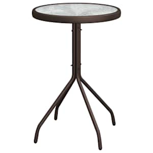 Zahradní bistro set 3 pcs Hnědá Ocel - obrázek 6