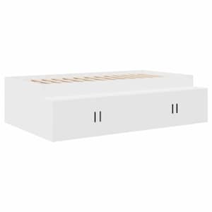 Rám postele se zásuvkou Bílá 100 x 200 cm kompozitní dřevo - obrázek 4