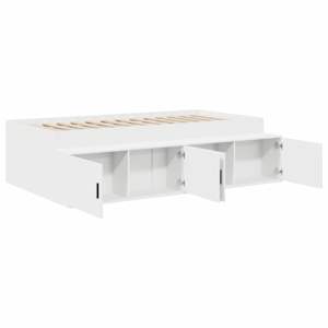 Rám postele se zásuvkou Bílá 100 x 200 cm kompozitní dřevo - obrázek 5