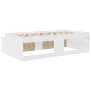 Rám postele se zásuvkou Bílá 100 x 200 cm kompozitní dřevo - obrázek 8