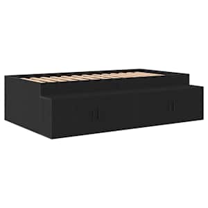 Rám postele se zásuvkou Černý dub 100 x 200 cm kompozitní dřevo - obrázek 4