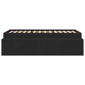 Rám postele se zásuvkou Černý dub 100 x 200 cm kompozitní dřevo - obrázek 6