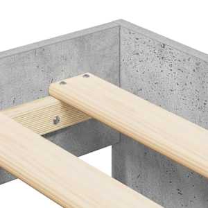 Rám postele Betonově šedá 100 x 200 cm kompozitní dřevo - obrázek 9