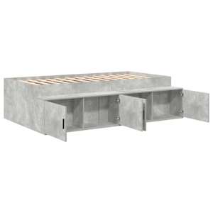 Rám postele Betonově šedá 100 x 200 cm kompozitní dřevo - obrázek 5