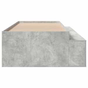 Rám postele Betonově šedá 100 x 200 cm kompozitní dřevo - obrázek 7