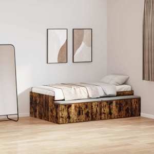 Rám postele Kouřový dub 100 x 200 cm kompozitní dřevo - obrázek 3