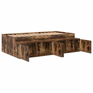 Rám postele Kouřový dub 100 x 200 cm kompozitní dřevo - obrázek 5