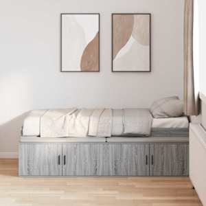Rám postele Šedá Sonoma 100 x 200 cm kompozitní dřevo - obrázek 3