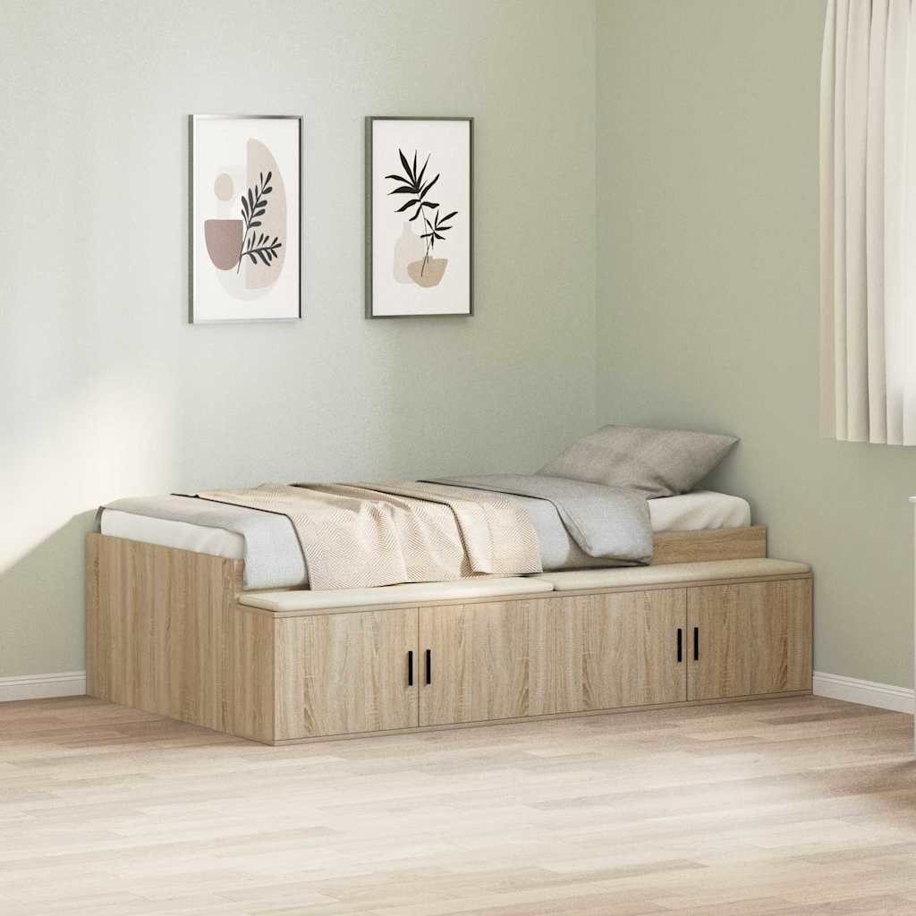 Hoiuruumiga voodiraam Sonoma tamm 90x200 cm