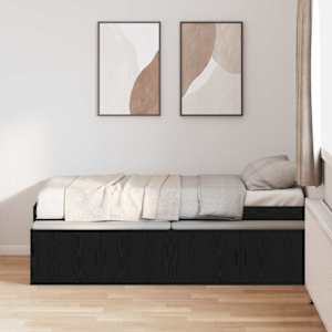 Rám postele se zásuvkou Černý dub 80 x 200 cm kompozitní dřevo - obrázek 3