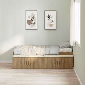 Rám postele Artisanový dub 80 x 200 cm kompozitní dřevo - obrázek 3