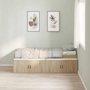 Rám postele se zásuvkou Sonoma dub 90 x 190 cm kompozitní dřevo - obrázek 3