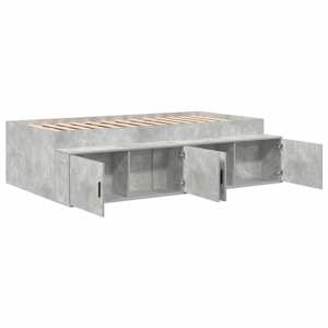 Rám postele Betonově šedá 90 x 190 cm kompozitní dřevo - obrázek 4