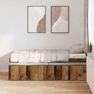 Rám postele Staré dřevo 90 x 190 cm kompozitní dřevo - obrázek 3