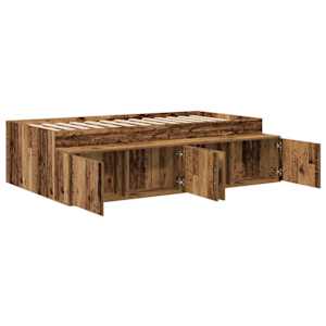 Rám postele Staré dřevo 90 x 190 cm kompozitní dřevo - obrázek 4
