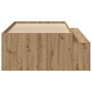 Rám postele Artisanový dub 90 x 190 cm kompozitní dřevo - obrázek 6