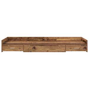 Rám postele s čelo Staré dřevo 90 x 200 cm kompozitní dřevo - obrázek 5