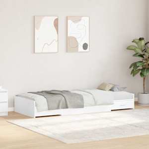 Rám postele s čelo Bílá 80 x 200 cm kompozitní dřevo - obrázek 1
