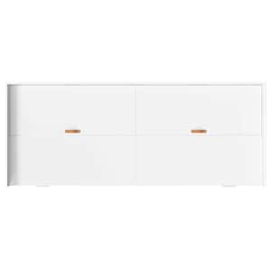 Rám postele s čelo Bílá 80 x 200 cm kompozitní dřevo - obrázek 8