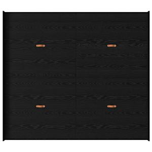 Rám postele s úložným prostorem s čelo Černý dub 200 x 200 cm - obrázek 8