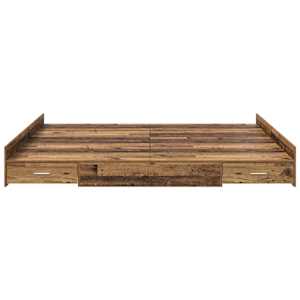 Rám postele s úložným prostorem s čelo Staré dřevo 200 x 200 cm - obrázek 5