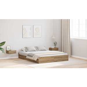 Rám postele s úložným prostorem Artisanový dub 140 x 200 cm - obrázek 4