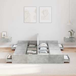 Rám postele s úložným prostorem Betonově šedá 135 x 190 cm - obrázek 3