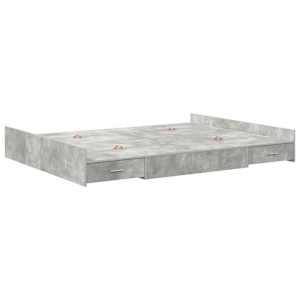 Rám postele s úložným prostorem Betonově šedá 135 x 190 cm - obrázek 4