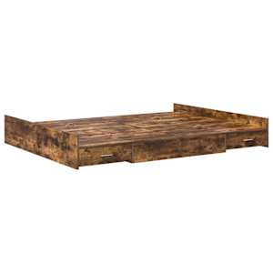 Rám postele s úložným prostorem s čelo Kouřový dub 135 x 190 cm - obrázek 7